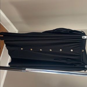 Terra & Sky plus size button skirt - black‼️bnwt‼️
